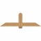 Ekena Millwork Eugene Smooth Timber Gable Bracket, Western Red Cedar, 60"W x 20"H x 3 1/2"D x 5 1/2"F, 8/12 Pitch GBW060X20X0406EUG00SWR - alternate 1